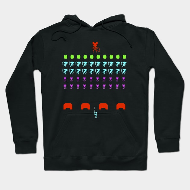 Alien Invaders Hoodie by demonigote